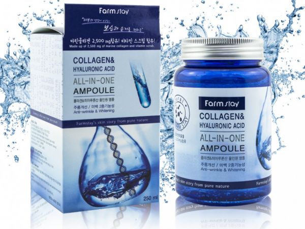 FarmStay Collagen & Hyaluronic Acid All-in-One Ampoule 250 ml